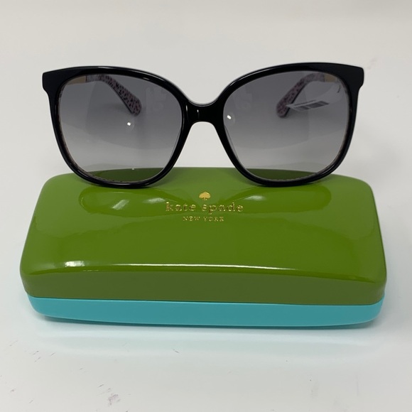 Kate Spade Mackenzee Black Pattern Red Sunglasses - Picture 7 of 10